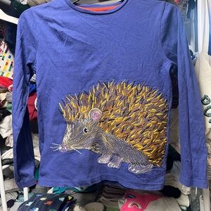 Boden 8-9y Embroidered Hedgehog Tee